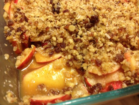 Vegan Raw Apple Crumble