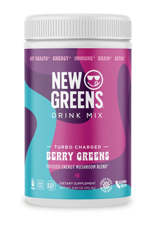 NewGreens Superfood Green Drink with Turbo-Charged Mushroom Formula